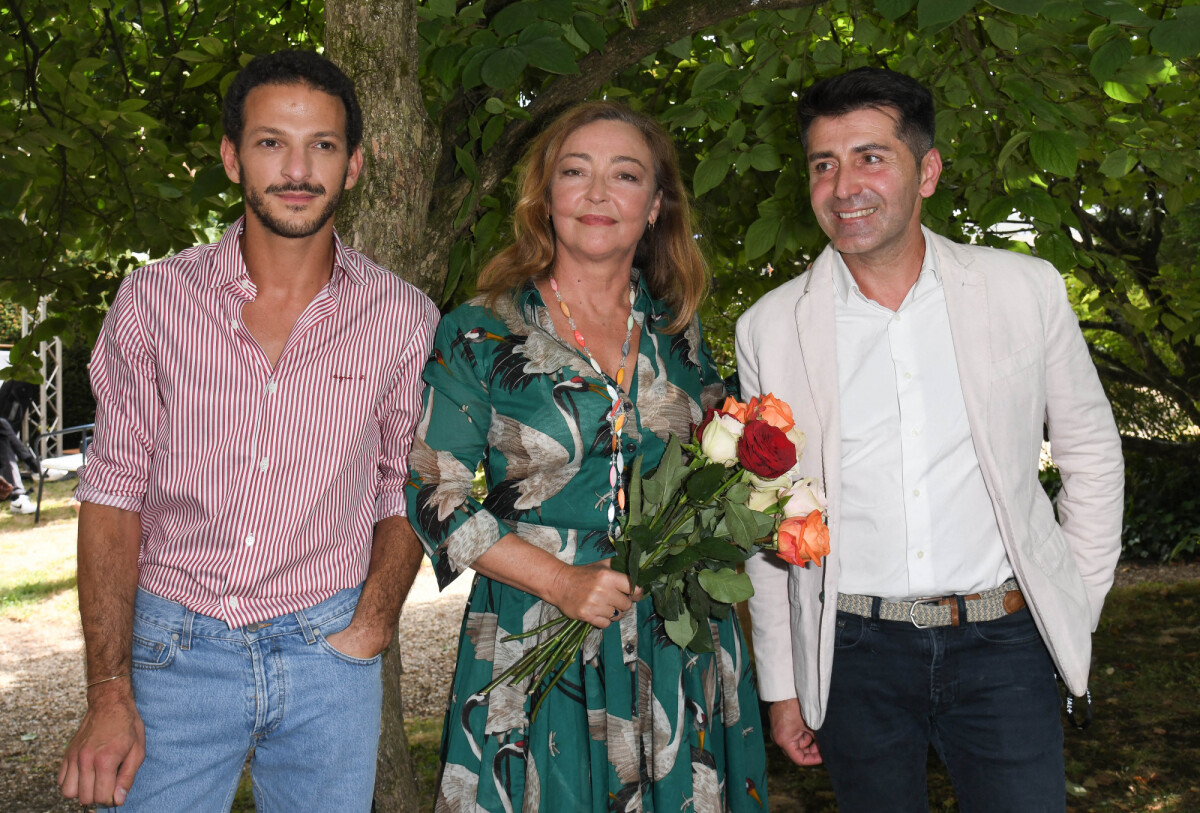 Photo : Vincent Dedienne, Catherine Frot et Pierre Pinaud - Photocall du  film La Fine Fleur - Festival du film Francophone d'Angoulême 2020 le 29  Août 2020. © Guirec Coadic / Bestimage - Purepeople