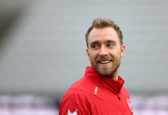 Christian Eriksen durant un entraînement au Ceres Park à Aarhus.