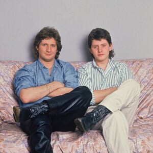 Patrick Sébastien et son défunt fils Sebastien en janvier 1988.