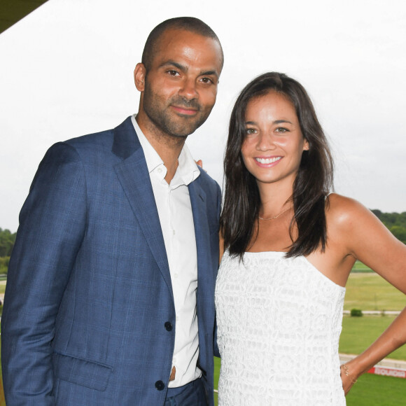 Tony Parker et sa compagne Alizé Lim - Tony Parker devient l'ambassadeur des courses hippiques en France et lance une série sur la chaine Equidia à l'Hippodrome ParisLongchamp. © Coadic Guirec / Bestimage