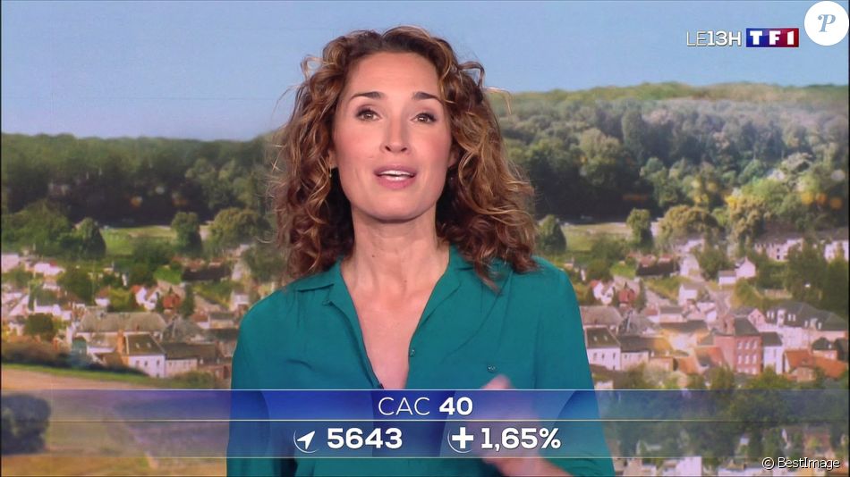 Illustration du 1er journal de 13h présenté par Marie-Sophie Lacarrau et diffusé sur TF1 en direct , Paris, le 4 janvier 2020