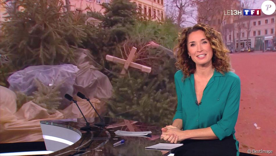 Illustration du 1er journal de 13h présenté par Marie-Sophie Lacarrau et diffusé sur TF1 en direct , Paris, le 4 janvier 2020