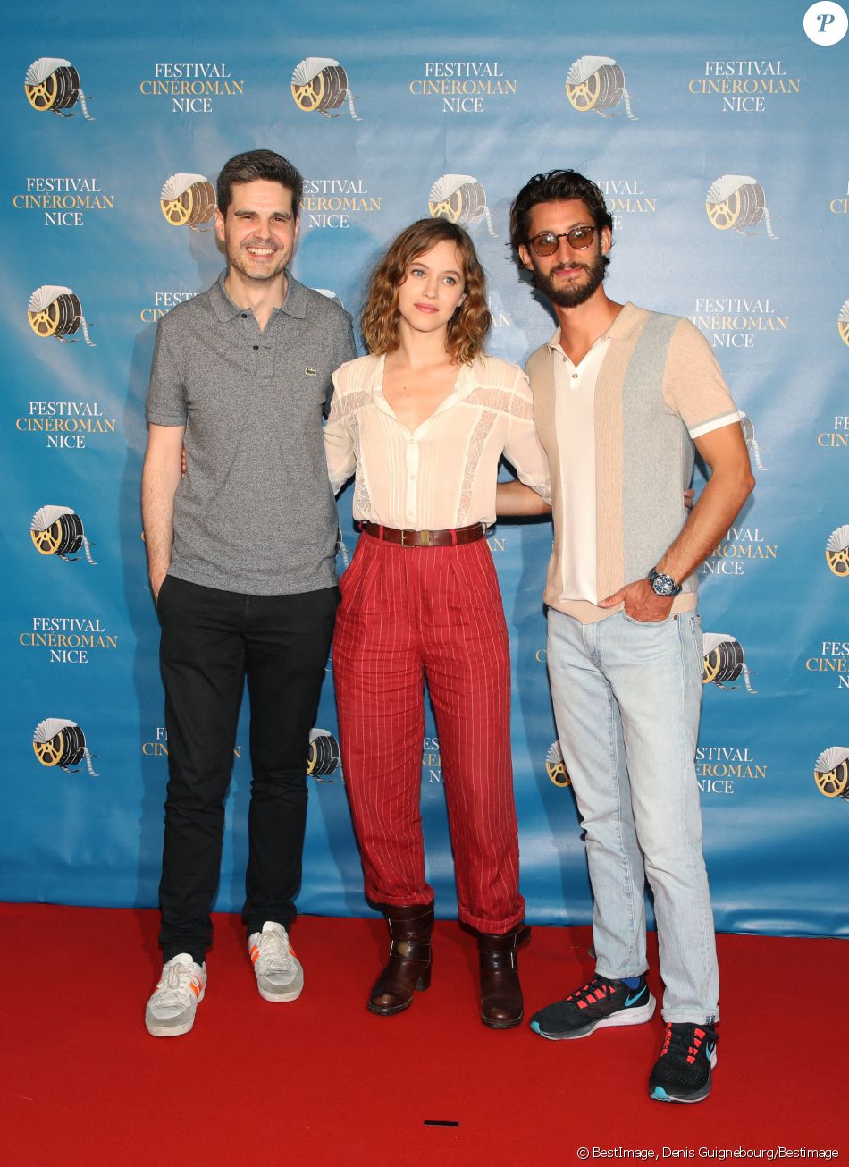 Pierre Niney, Lou de Laâge et Yann Gozlan à la première du film "Boite Noire" dans le cadre du Festival CINEROMAN au cinéma Pathé Gare du Sud à Nice, France, le 19 juin 2021. © Denis Guignebourg/Bestimage