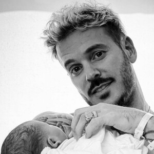 M. Pokora annonce la naissance de son deuxième enfant Kenna sur Instagram, avril 2021.