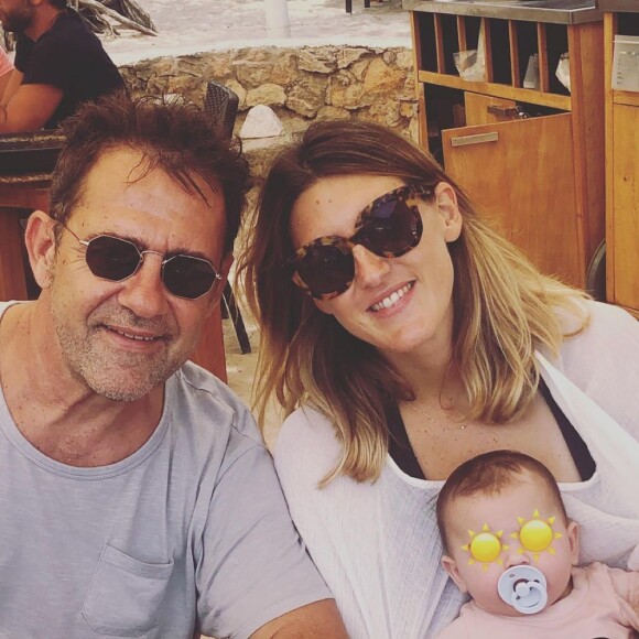 Michel Sarran, sa fille Emma et sa petite-fille Jeanne en vacances à Ibiza.