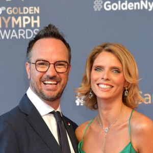 Jarry et Sylvie Tellier lors du photocall de la cérémonie des Nymphes d'Or du 60ème festival de télévision de Monte Carlo au Grimaldi Forum à Monaco le 22 juin 2021. © Bruno Bebert / Bestimage 