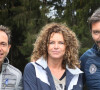 Exclusif - Philippe Candeloro, Manuela Lopez et Franck Sémonin lors de l'opération "Golf pour tous". Lourdes, le 25 octobre 2020.