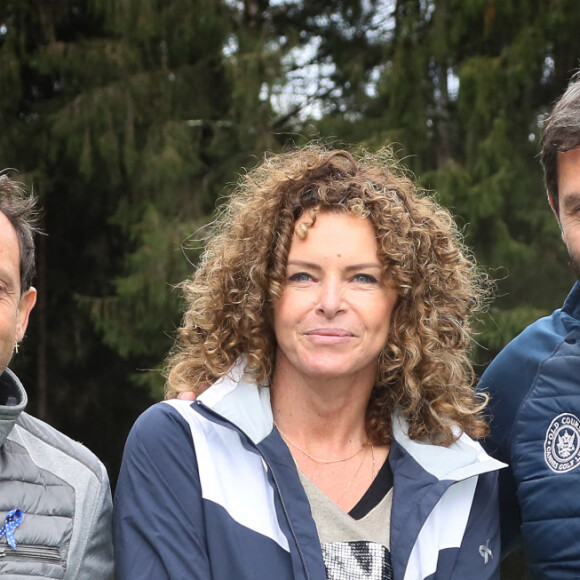Exclusif - Philippe Candeloro, Manuela Lopez et Franck Sémonin lors de l'opération "Golf pour tous". Lourdes, le 25 octobre 2020.