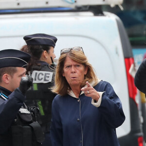 Michel Leeb et sa femme Béatrice - Hommage à Guy Bedos en l'église de Saint-Germain-des-Prés à Paris le 4 juin 2020.  