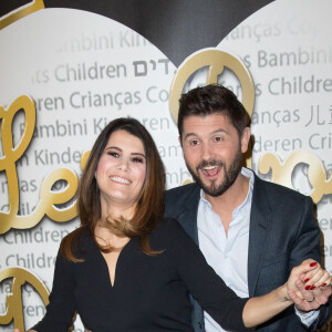 Exclusif - Karine Ferri et Christophe Beaugrand - 7ème gala de l'association "Les Rois du Monde" avec un plateau d'artistes et une vente aux enchères au profit des enfants défavorisés, orphelins et hospitalisés, suivi d'une soirée dansante à la Salle Wagram à Paris, le 18 février 2019.  © Cyril Moreau/Bestimage 