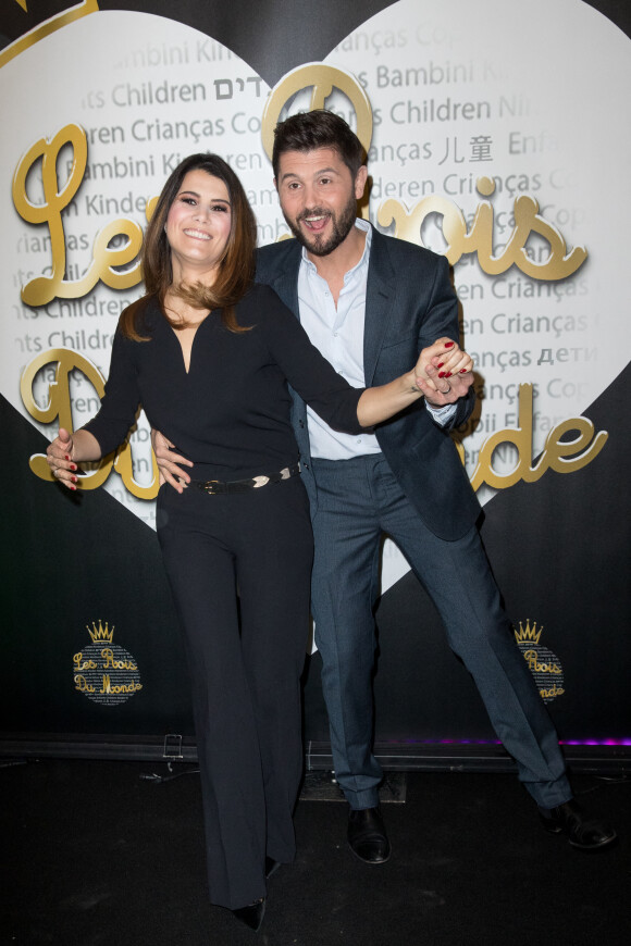 Exclusif - Karine Ferri et Christophe Beaugrand - 7ème gala de l'association "Les Rois du Monde" avec un plateau d'artistes et une vente aux enchères au profit des enfants défavorisés, orphelins et hospitalisés, suivi d'une soirée dansante à la Salle Wagram à Paris, le 18 février 2019.  © Cyril Moreau/Bestimage 