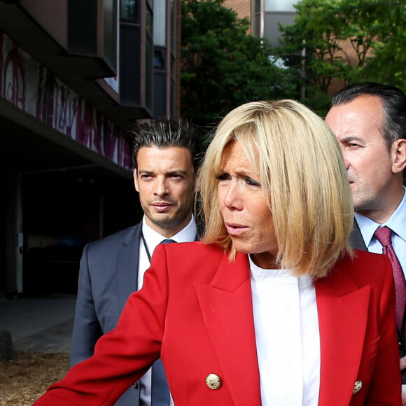 La Première Dame française Brigitte Macron et la femme du premier ministre du Canada Sophie Grégoire-Trudeau visitent l'école secondaire publique De La Salle à Ottawa, Ontario, Canada, le 6 juin 2018. © Dominique Jacovides/Bestimage