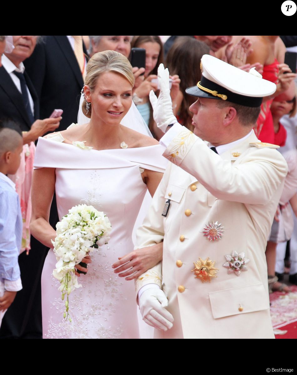 Marigage religieux du prince Albert II de Monaco et de la princesse Charlène le 2 juillet 2011 à Monaco.