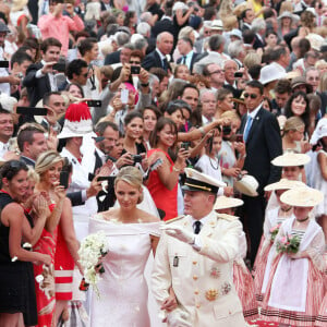 Marigage religieux du prince Albert II de Monaco et de la princesse Charlène le 2 juillet 2011 à Monaco.