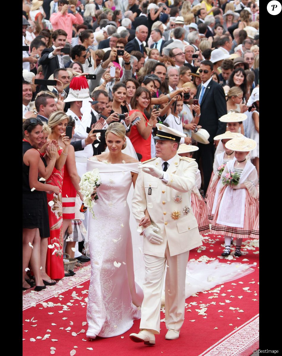 Marigage religieux du prince Albert II de Monaco et de la princesse Charlène le 2 juillet 2011 à Monaco.