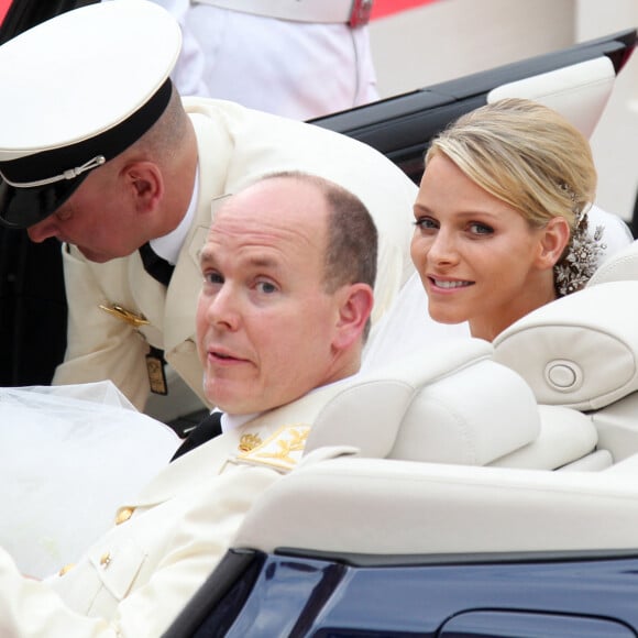 Marigage religieux du prince Albert II de Monaco et de la princesse Charlène le 2 juillet 2011 à Monaco.