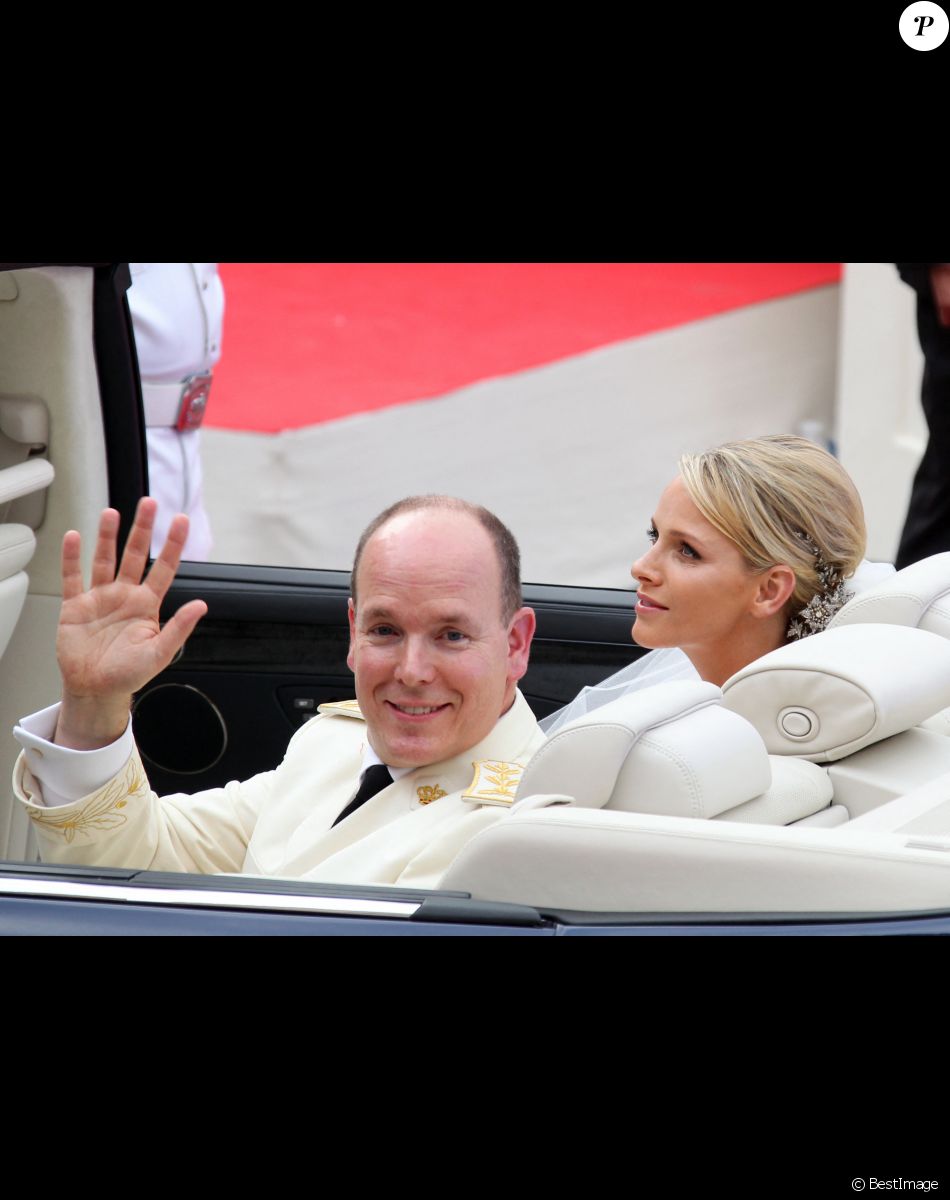 Marigage religieux du prince Albert II de Monaco et de la princesse Charlène le 2 juillet 2021 à Monaco.