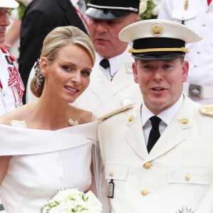 Marigage religieux du prince Albert II de Monaco et de la princesse Charlène à Monaco.