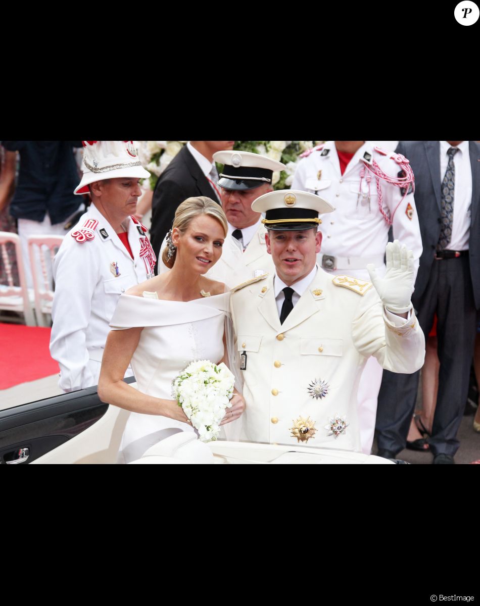 Marigage religieux du prince Albert II de Monaco et de la princesse Charlène à Monaco.