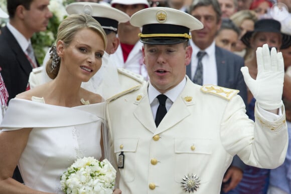 Marigage religieux du prince Albert II de Monaco et de la princesse Charlène le 2 juillet 2021 à Monaco. 