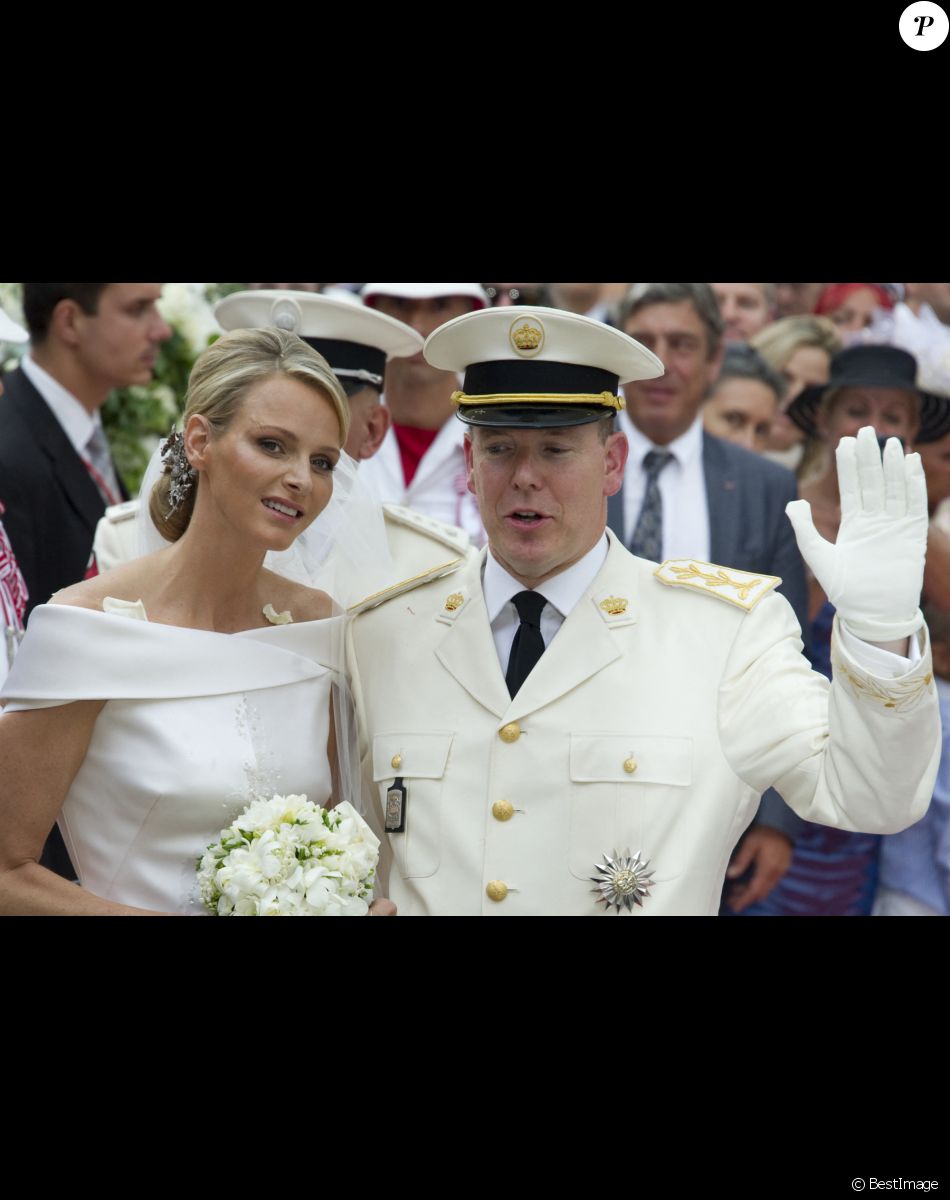 Marigage religieux du prince Albert II de Monaco et de la princesse Charlène le 2 juillet 2021 à Monaco.