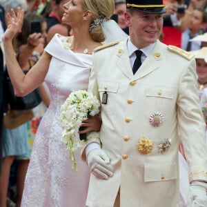 Marigage religieux du prince Albert II de Monaco et de la princesse Charlène le 2 juillet 2011 à Monaco.