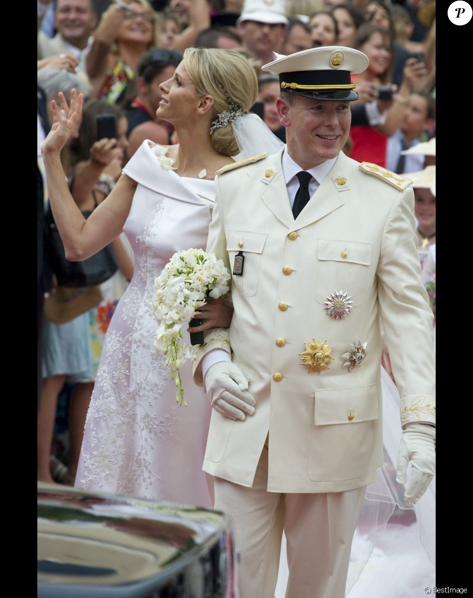 Marigage religieux du prince Albert II de Monaco et de la princesse Charlène le 2 juillet 2011 à Monaco.