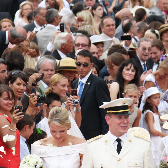 Marigage religieux du prince Albert II de Monaco et de la princesse Charlène le 2 juillet 2021 à Monaco.