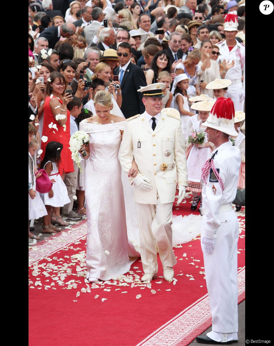 Marigage religieux du prince Albert II de Monaco et de la princesse Charlène le 2 juillet 2021 à Monaco.