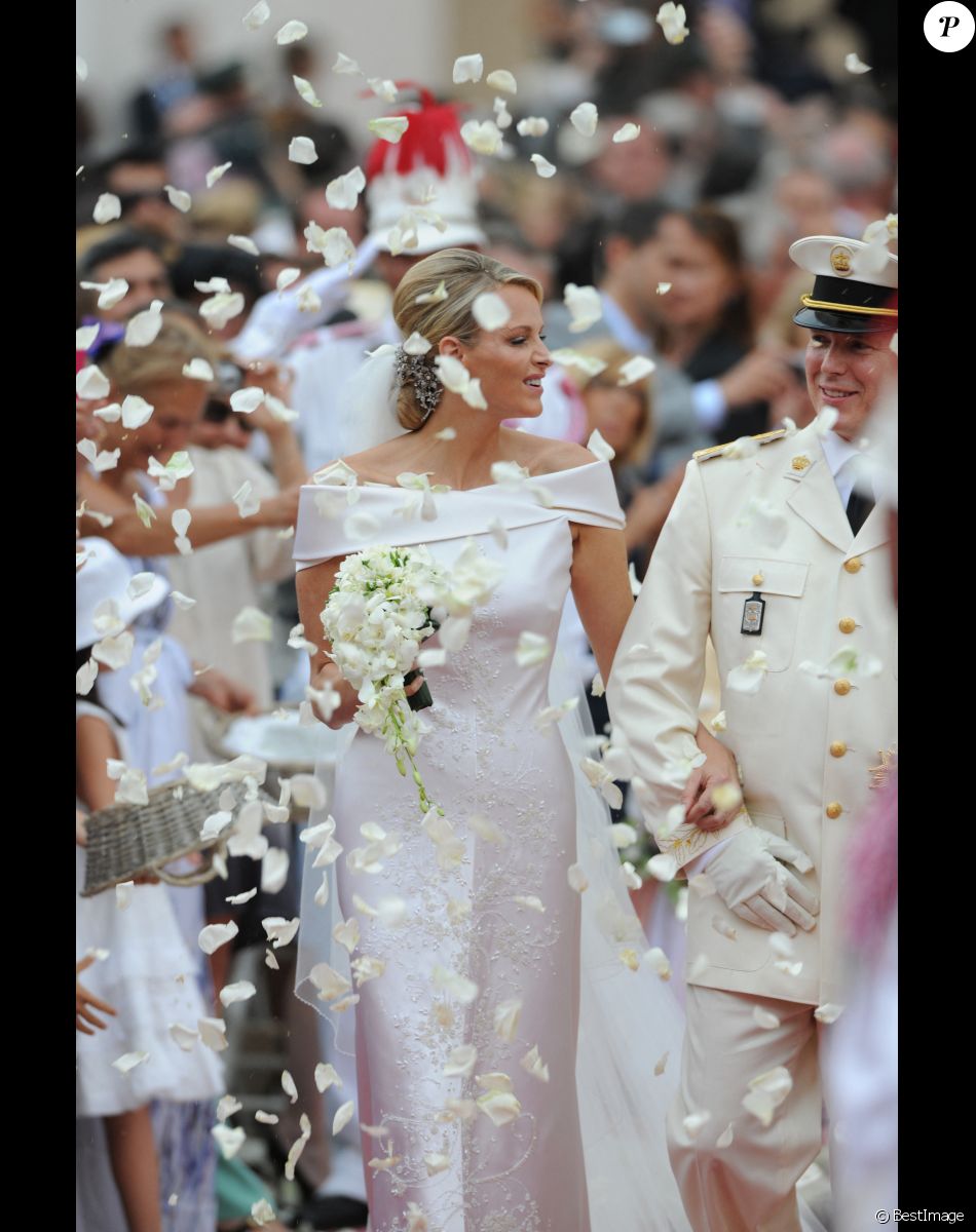 Marigage religieux du prince Albert II de Monaco et de la princesse Charlène le 2 juillet 2011 à Monaco.