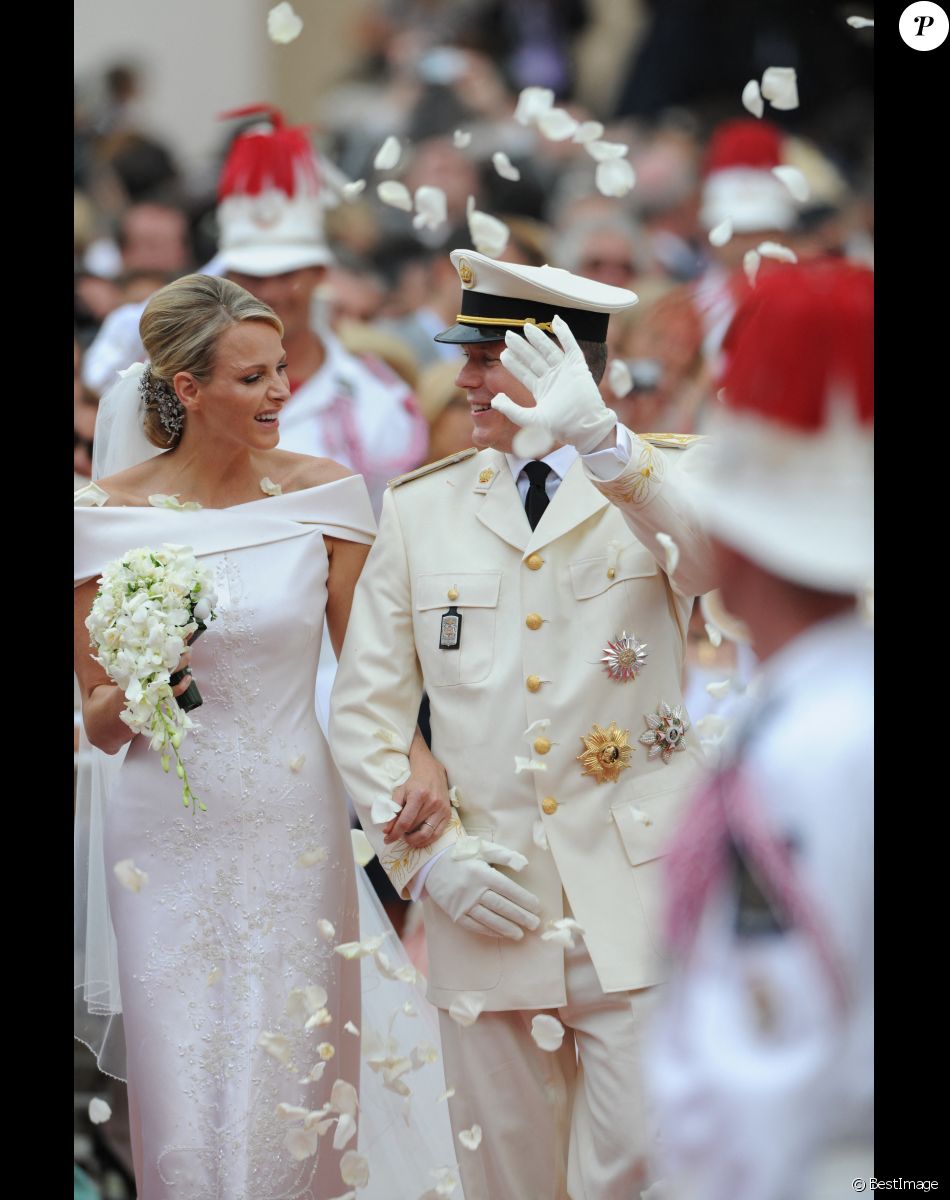 Marigage religieux du prince Albert II de Monaco et de la princesse Charlène le 2 juillet 2021 à Monaco.