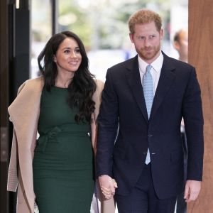 Le prince Harry, duc de Sussex, et Meghan Markle, duchesse de Sussex, arrivent à la cérémonie des WellChild Awards à Londres.