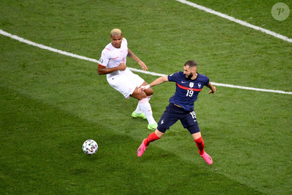 Karim Benzema lors du 8e de finale de l'Euro 2020 opposant la France à la Suisse, au stade Arena Nationala. Bucarest, le 28 juin 2021. © Anthony Bibard / FEP/Panoramic / Bestimage