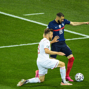 Karim Benzema lors du 8e de finale de l'Euro 2020 opposant la France à la Suisse, au stade Arena Nationala. Bucarest, le 28 juin 2021. © Federico Pestellini / Panoramic / Bestimage