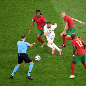 Karim Benzema lors du match Portugal - France au Stade Ferenc-Puskas à Budapest, le 23 juin 2021. © Anthony Bibard/FEP/Panoramic / Bestimage