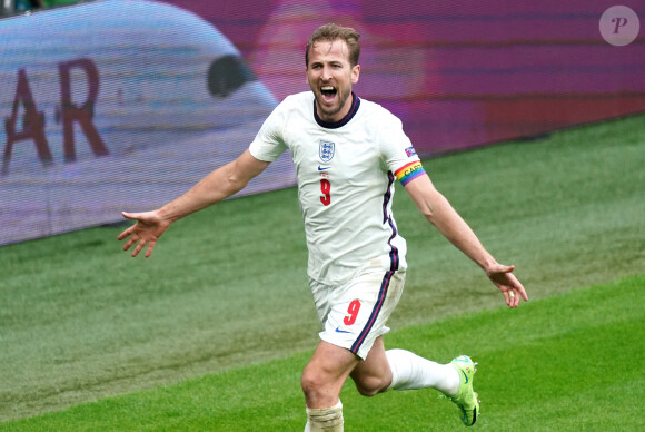 Harry Kane lors du 8e de finale de l'Euro 2020 opposant l'Angleterre à l'Allemagne au stade Wembley. Londres, le 29 juin 2021.