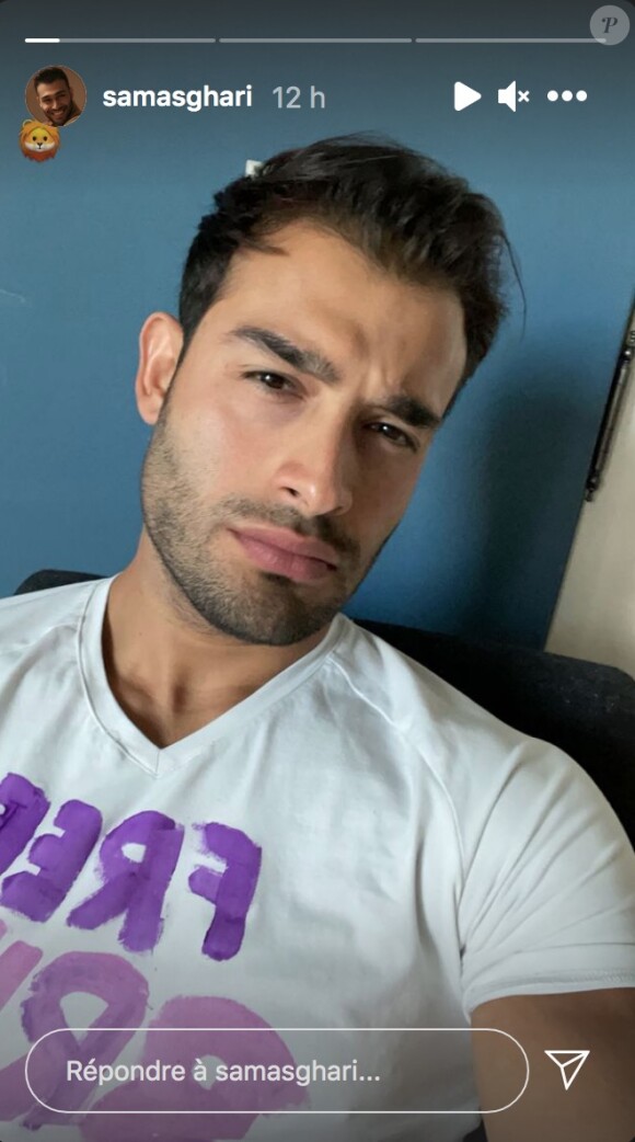 Sam Asghari porte un T-Shirt "Free Britney". Instagram. Le 23 juin 2021.