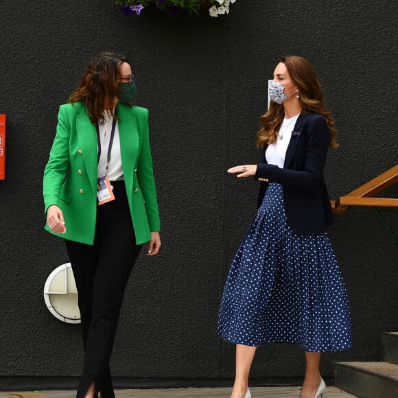 Catherine Kate Middleton, duchesse de Cambridge, assiste à la 5ème journée du tournoi de Wimbledon le 2 juillet 2021.