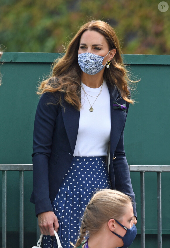 Catherine Kate Middleton, duchesse de Cambridge, assiste à la 5ème journée du tournoi de Wimbledon le 2 juillet 2021.