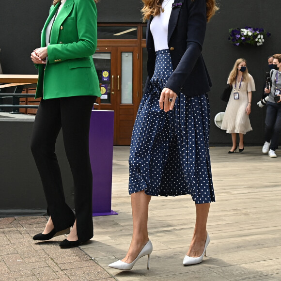 Catherine Kate Middleton, duchesse de Cambridge, assiste à la 5ème journée du tournoi de Wimbledon le 2 juillet 2021.