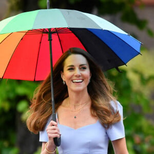 Catherine (Kate) Middleton, duchesse de Cambridge, arrive au palais de Kensington à Londres, Royaume Uni, le 18 juin 2021, pour une réception pour les parents d'utilisateurs d'un centre pour la petite enfance, le jour du lancement du Royal Foundation Centre for Early Childhood.