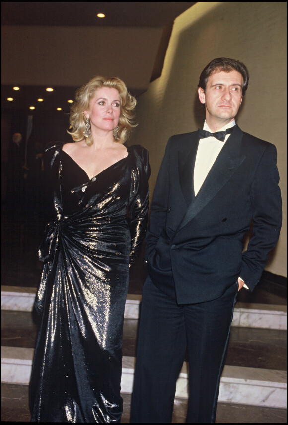 Archives - Catherine Deneuve et Pierre Lescure à Paris en 1985.