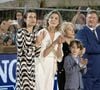 Charlotte Casiraghi, son fils Raphaël et sa mère la princesse Caroline de Monaco au 15e Jumping International de Monte-Carlo.