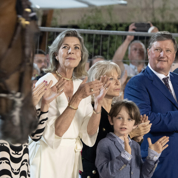 Princess Caroline of Hanover and Charlotte Casiraghi with her son Raphael attend the 15th international Monte-Carlo Jumping, on July 03, 2021 in Monte-Carlo, Monaco. Photo by David Niviere/ABACAPRESS.COM 