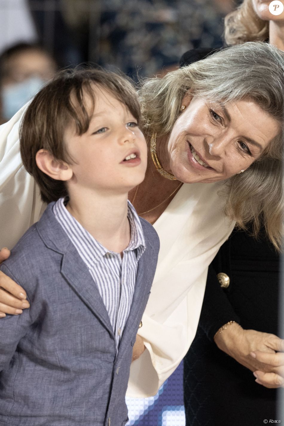 Raphaël et sa grandmère la princesse Caroline de Monaco au 15e Jumping International de Monte Raphaël et sa grandmère la princesse Caroline de Monaco au 15e Jumping International de Monte