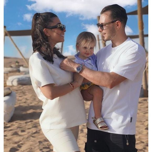 Martika avec son mari Umberto et leur fille Mia, le mois dernier.