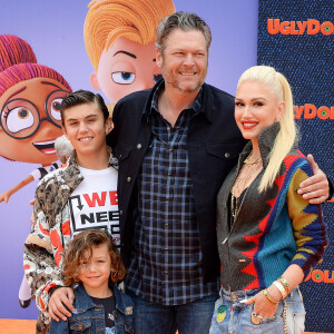 Blake Shelton et sa compagne Gwen Stefani avec ses enfants Kingston et Apollo - Avant-première du film "UglyDolls" au cinéma "Regal Cinemas L.A. LIVE" à Los Angeles, le 28 avril 2019.
