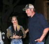 Gwen Stefani et son compagnon Blake Shelton sont allés diner en amoureux au restaurant Craig à Los Angeles, le 14 avril 2019