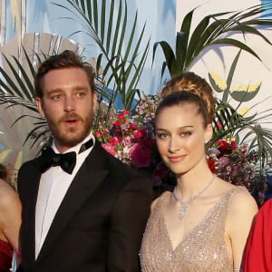 La princesse Alexandra de Hanovre, Charlotte Casiraghi et son compagnon Dimitri Rassam, Pierre Casiraghi et sa femme Beatrice Borromeo, Andrea Casiraghi et sa femme Tatiana Santo Domingo - 65ème édition du Bal de la Rose donné au profit de la Fondation Princesse Grace sur le thème de la Riviera, une idée de K. Lagerfeld, à la Salle des Etoiles du Sporting Monte-Carlo à Monaco, le 30 mars 2019. © Jean-François Ottonello / Nice Matin / Bestimage