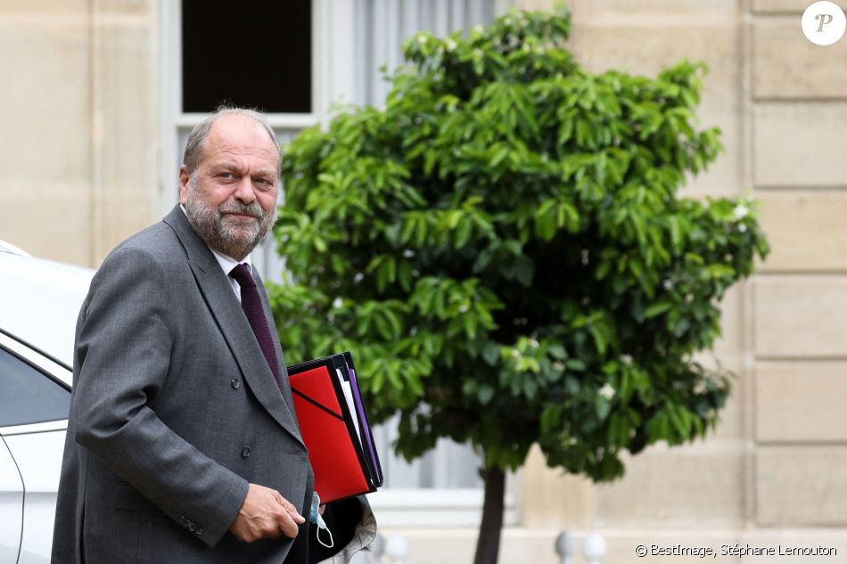 Eric Dupond-Moretti, ministre de la justice, garde des Sceaux - Sorties du Conseil des ministres du mercredi 30 juin 2021 au palais de l'Elysée à Paris © Stéphane Lemouton / Bestimage